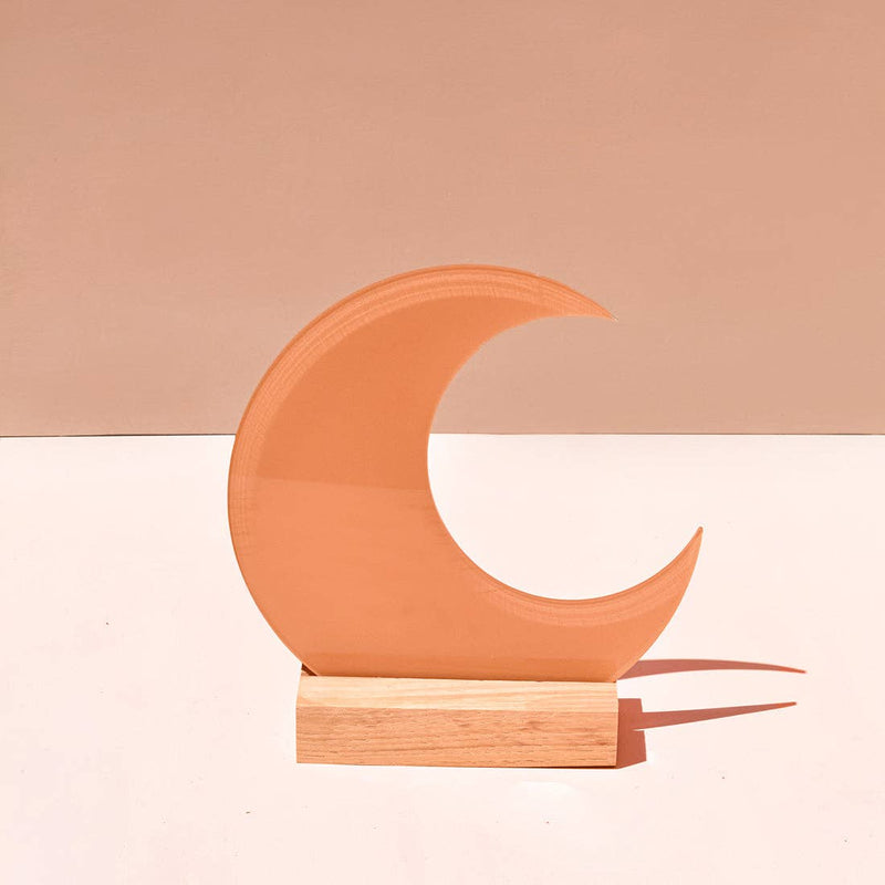 Luna 1pc Centerpiece-small wood base