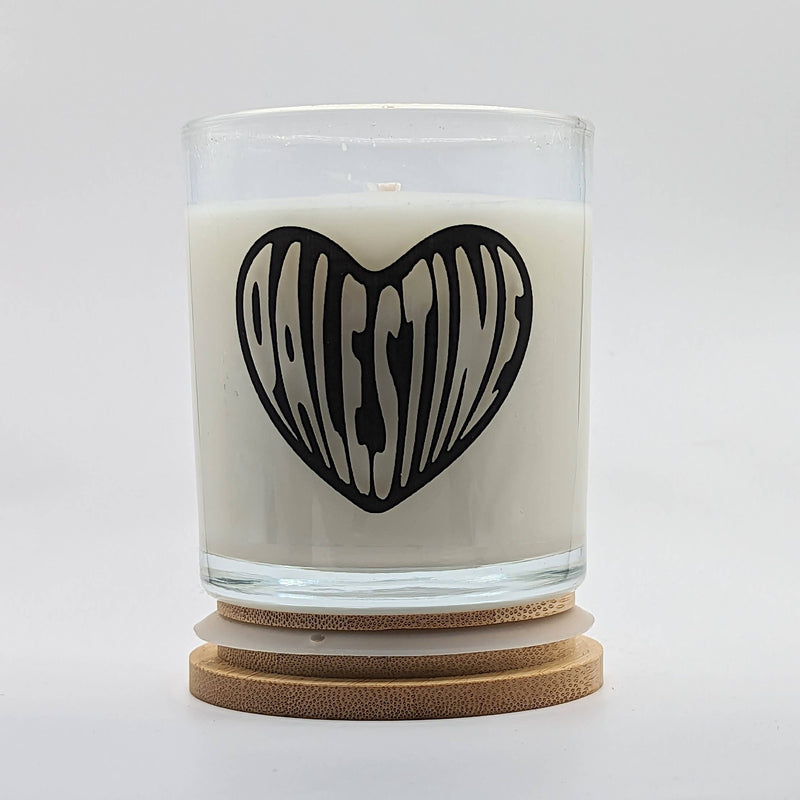 Andalus Shop - Palestine Heart Candle-Rose & Oud