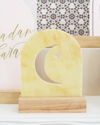 Luna 1pc Centerpiece-small wood base