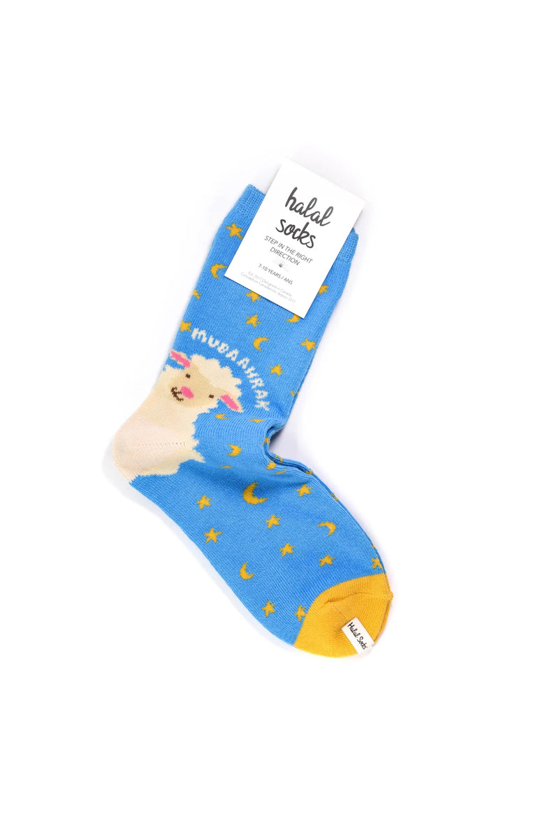 Halal Socks-Kids Mu'baah'rak (Sheep)